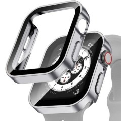 Üveg+tok Apple Watchhoz 7 8 45mm 41mm 44mm 40mm PC egyenes él Edzett képernyővédő burkolat iWatch sorozat 4 5 SE 6 7 8