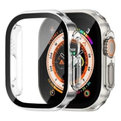 Képernyővédő fólia Apple Watch Case Ultra 2 49mm tartozékokhoz Borító Edzett üveg iWatch series 9 8 SE 7 4 45mm 41mm 44mm 40mm