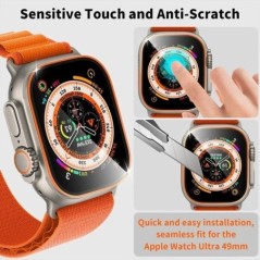 Edzett üveg Apple Watch Ultra 49mm HD képernyővédő fólia karcálló fólia sorozat 49 mm intelligens iwatch szíj Kiegészítők