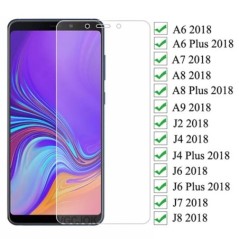 9D védőüveg Samsung Galaxy A6 A8 J4 J6 Plus 2018 J2 J8 A7 A9 2018 edzett képernyővédő fólia biztonsági üveg film tok