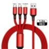 Lovebay 3 az 1-ben USB gyorstöltő kábel C típusú Micro IOS multi töltőkábel iPhone Huawei Samsung nylon fonott kábelhez