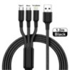 Lovebay 3 az 1-ben USB gyorstöltő kábel C típusú Micro IOS multi töltőkábel iPhone Huawei Samsung nylon fonott kábelhez