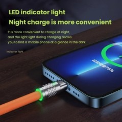 120 W 6A 3 az 1-ben gyorstöltő C típusú kábel Micro USB iPhone töltőkábel Samsung Huawei Xiaomi telefontöltőhöz USB kábel