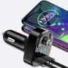 Autós Mp3 lejátszó Dupla USB gyorstöltő Fm Bluetooth vevő Bluetooth kompatibilis 5.0 Fm adó USB flash meghajtó csatlakozó autós 