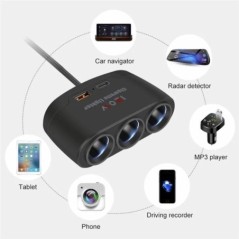 PD QC3.0 Dual USB aljzat 120W autós szivargyújtó elosztó 12V 24V gyorstöltő dugós telefon tápadapter autós DVR műszerkamerahoz