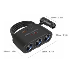 PD QC3.0 Dual USB aljzat 120W autós szivargyújtó elosztó 12V 24V gyorstöltő dugós telefon tápadapter autós DVR műszerkamerahoz