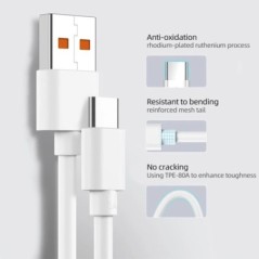 Eredeti Xiaomi 6A USB Type C kábel töltő 120w Turbo Tipo gyorstöltés Mi 13 12 11 10 Pro ultra Poco x3 Redmi Note K50 40
