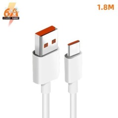 Eredeti Xiaomi 6A USB Type C kábel töltő 120w Turbo Tipo gyorstöltés Mi 13 12 11 10 Pro ultra Poco x3 Redmi Note K50 40