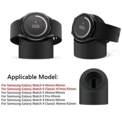 Kompatibilis a Samsung Galaxy Watch 6/6Classic Charger Stand 40 44mm 43mm 47mm Galaxy Watch 4 5 Pro Charger szilikon állvánnyal 