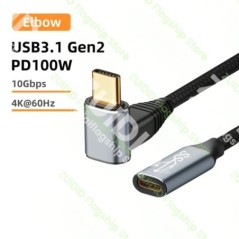 USB C 3.1 Gen2 10Gbps hosszabbítókábel C-C típusú PD 100W QC4.0 3.0 5A gyorstöltő kábel MacBook Pro 4k 60Hz videokábelhez