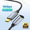 USB C 3.1 Gen2 10Gbps hosszabbítókábel C-C típusú PD 100W QC4.0 3.0 5A gyorstöltő kábel MacBook Pro 4k 60Hz videokábelhez