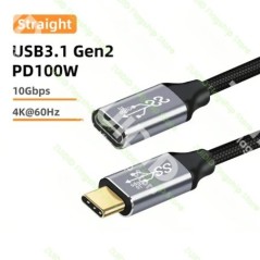 USB C 3.1 Gen2 10Gbps hosszabbítókábel C-C típusú PD 100W QC4.0 3.0 5A gyorstöltő kábel MacBook Pro 4k 60Hz videokábelhez