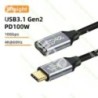 USB C 3.1 Gen2 10Gbps hosszabbítókábel C-C típusú PD 100W QC4.0 3.0 5A gyorstöltő kábel MacBook Pro 4k 60Hz videokábelhez