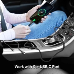 3 az 1-ben töltőkábel Multi USB port Több USB töltőkábel C típusú mikro töltő mobiltelefon vezeték iPhone 14 13 12 Xiaomihoz