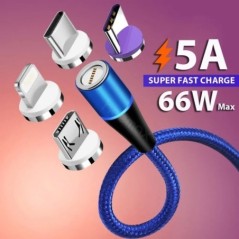 5A mágneses USB Type C kábel SFC Huaweihez 3A gyorstöltés iPhone Xiaomi Samsung OPPO Microusb mágneses USB kábel androidhoz