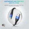 USLION 0.5m/1m/2m LED 3A USB Type C kábel gyorstöltő vezeték Samsung Galaxy Xiaomi Huawei Note 7 adat USB-C kábel töltőkábel