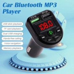 Autós Bluetooth Mp3 Csatlakozás Töltő Zenelejátszó Multifunkcionális autós Bluetooth vevő Mobil kihangosító hangos navigáció