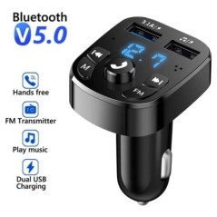 Autós töltő FM adó Bluetooth Audio Dual USB autós MP3 lejátszó autorádió kihangosító töltő 3.1A gyorstöltő autós tartozékok