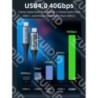 USB4.0 40 Gbps C-C típusú kábel PD3.1, 240 W-os, 8K@60Hz-es villámgyors töltőkábel PS5 Nintendo Switch Galaxy S22 MacBook Pro ké