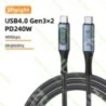 USB4.0 40 Gbps C-C típusú kábel PD3.1, 240 W-os, 8K@60Hz-es villámgyors töltőkábel PS5 Nintendo Switch Galaxy S22 MacBook Pro ké