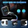 Autós Bluetooth 5.0 FM adó PD Type-C Dual USB 3.1A gyorstöltő Színes környezeti fény kihangosító MP3 modulátor lejátszó