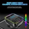 Autós Bluetooth 5.0 FM adó PD Type-C Dual USB 3.1A gyorstöltő Színes környezeti fény kihangosító MP3 modulátor lejátszó
