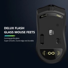 Delux M800 PRO PAW3395 vezeték nélküli játék egér Bluetooth hárommódú csatlakozás 26000DPI Huano rózsaszín kapcsolók makró egere