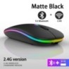 2,4G vezeték nélküli egér RGB újratölthető Bluetooth egerek vezeték nélküli számítógép Mause LED háttérvilágítású, ergonomikus j