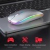 2,4G vezeték nélküli egér RGB újratölthető Bluetooth egerek vezeték nélküli számítógép Mause LED háttérvilágítású, ergonomikus j