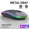 2,4G vezeték nélküli egér RGB újratölthető Bluetooth egerek vezeték nélküli számítógép Mause LED háttérvilágítású, ergonomikus j