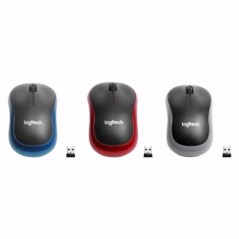 Logitech M185 vezeték nélküli egér 2,4 GHz-es USB 1000DPI 3 gombos, csendes játékhoz használható optikai navigációs egerek PC-he