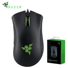 Eredeti Razer DeathAdder Essential vezetékes játék egér egér 6400DPI optikai érzékelő 5 független gomb laptop PC-s játékosokhoz