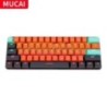 MUCAI MKA610 USB mini mechanikus játékra alkalmas vezetékes billentyűzet, piros kapcsoló 61 gombos gamer számítógéphez PC laptop