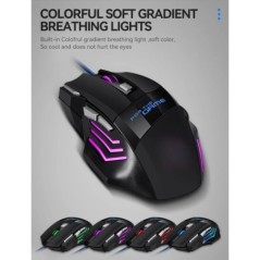 1 PC ITLY Új, nagy sebességű USB játékegér RGB háttérvilágítású, ergonomikus játék egerek 7D esports vezetékes egér laptop PC já