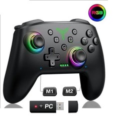 Dinofire vezeték nélküli Bluetooth RGB vezérlő Nintendo Switch/Switch OLED/Switch Lite/PC/Mobile Gamepad többfunkciós joystick s