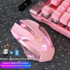 Ergonomikus vezetékes játékegér 6 gombos LED 2400 DPI USB számítógépes gamer egér K3 rózsaszín játékegér és egérpad PC laptophoz