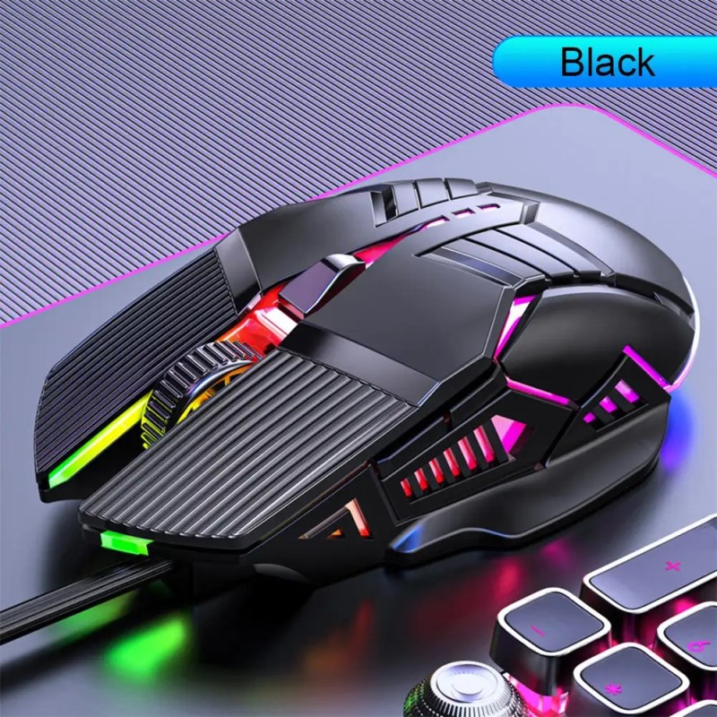 3200DPI Ergonómikus vezetékes játékegér USB egér Gaming RGB Mause Gamer Mouse 6 gombos LED csendes egér PC laptophoz