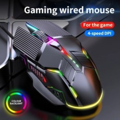 3200DPI Ergonómikus vezetékes játékegér USB egér Gaming RGB Mause Gamer Mouse 6 gombos LED csendes egér PC laptophoz