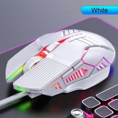 3200DPI Ergonómikus vezetékes játékegér USB egér Gaming RGB Mause Gamer Mouse 6 gombos LED csendes egér PC laptophoz