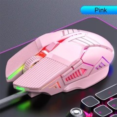 3200DPI Ergonómikus vezetékes játékegér USB egér Gaming RGB Mause Gamer Mouse 6 gombos LED csendes egér PC laptophoz