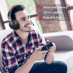 Picun UG01 2,4 GHz-es vezeték nélküli Bluetooth fejhallgató PS5 PS4 PC Gamer-hez fülre helyezhető vezetékes játékfejhallgató mik