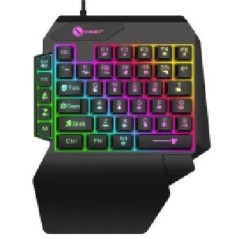 Gaming billentyűzet egykezes mini USB Ultra-vékony vezetékes 35 gombos egy kézzel háttérvilágítású billentyűzet laptop asztali P