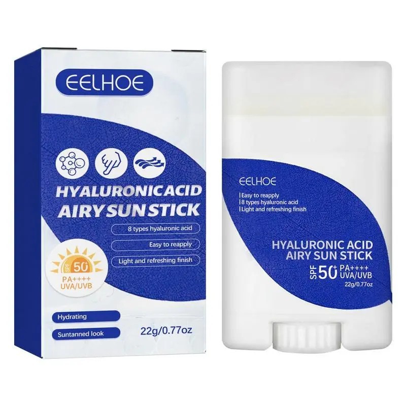 SPF50+ PA++++ Fényvédő Face Stick Hialuronsavas Arc Fényvédő UVA/UVB védelem Sun Stick Body Fényvédő Stick 22g