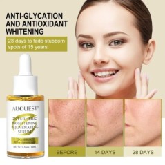 AUQUEST Dark Spot Serum Hialuronsavas fehérítő C-vitaminos arcszérum kurkuma kollagén arcbőrápoló szépségápolás