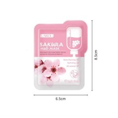 LAIKOU 7db Japan Sakura Mud Arcmaszk Tisztító Fehérítő Hidratáló Olaj-Control Öregedésgátló Agyagmaszk csomagok Arcbőrápolás