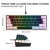 Csendes vezetékes játékbillentyűzet RGB USB univerzális billentyűzet LED háttérvilágítású, ergonómikus, áramvonalas dizájn, game