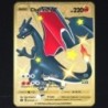 Pokémon 183200 Pont High Hp Charizard Pikachu Mewtwo Gold Black Angol francia fémkártyák Vmax Mega GX játékgyűjtemény kártyák