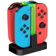 LED töltő dokkoló töltőállomás Nintendo Switch 4 Joy Con kontrollerekhez 4 az 1-ben állvány Nintendo Switch OLED-hez