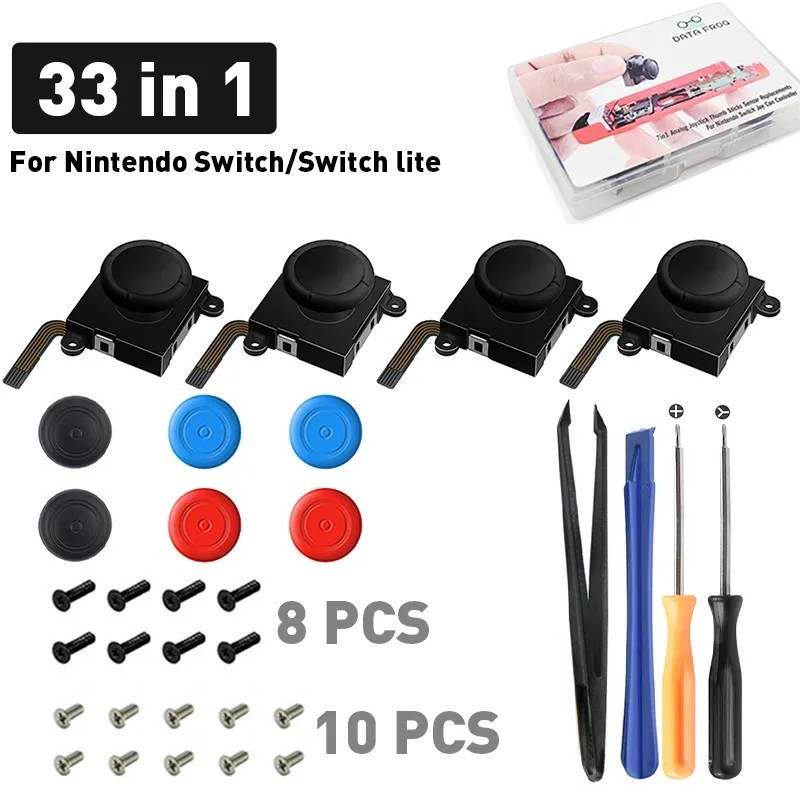 27 az 1-ben csere 3D analóg joystick hüvelykujj stick kompatibilis Nintendo kapcsolóval OLED Joy Pad érzékelő modul Switch Lite 