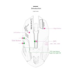 Vezetékes némító, mechanikus játék egerek 6 gombos, hűvös kialakítású, állítható DPI Overwatch játékelemekkel rendelkező egér já
